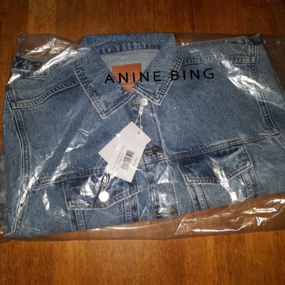 NWT Anine Bing RORY JACKET IN VINTAGE BLUE - Picture 2 of 14